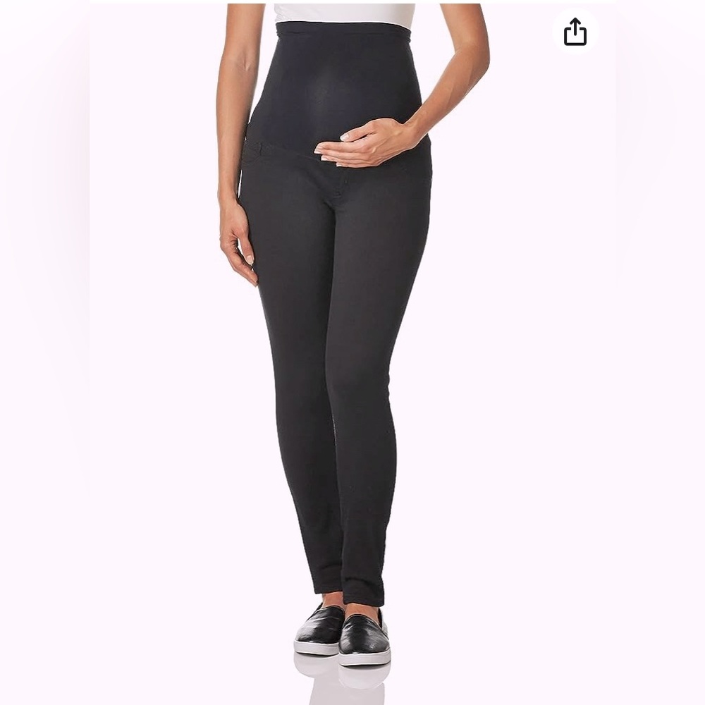 Indigo Blue brand black skinny maternity jeggings - XL